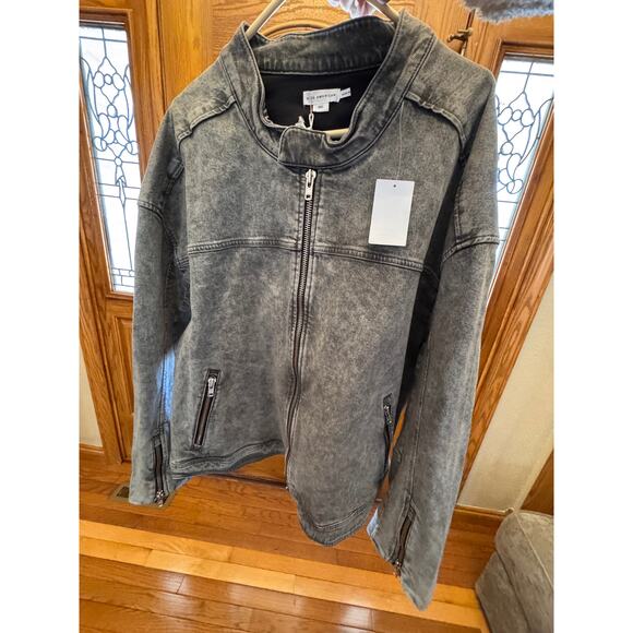 Good American Boyfriend Moto Jacket – Size 6 / 3XL - Black Stone Wash – NWT - Picture 11 of 11